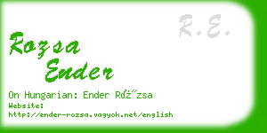 rozsa ender business card